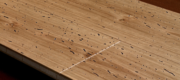 Stavparkett fra Fiemme Tremila - Sorteringsoversikt: Woodworm Eaten